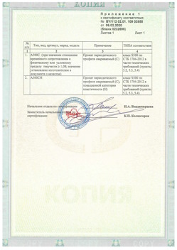 2020.02.06 Тейково - Приложение к сертификату - Прокат арматурный для железобетонных конструкций периодического профиля.